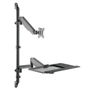 Sit-Stand Wall Mount Workstation Black