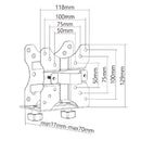 Mini CPU Mount - Wall, Pole or VESA Mount - Black