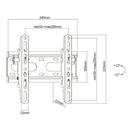 Tilting Mount TV Wall Mount Bracket for Flat and Curved LCD/LEDs - Fits Sizes 23-42 inches - Max VESA 200x200