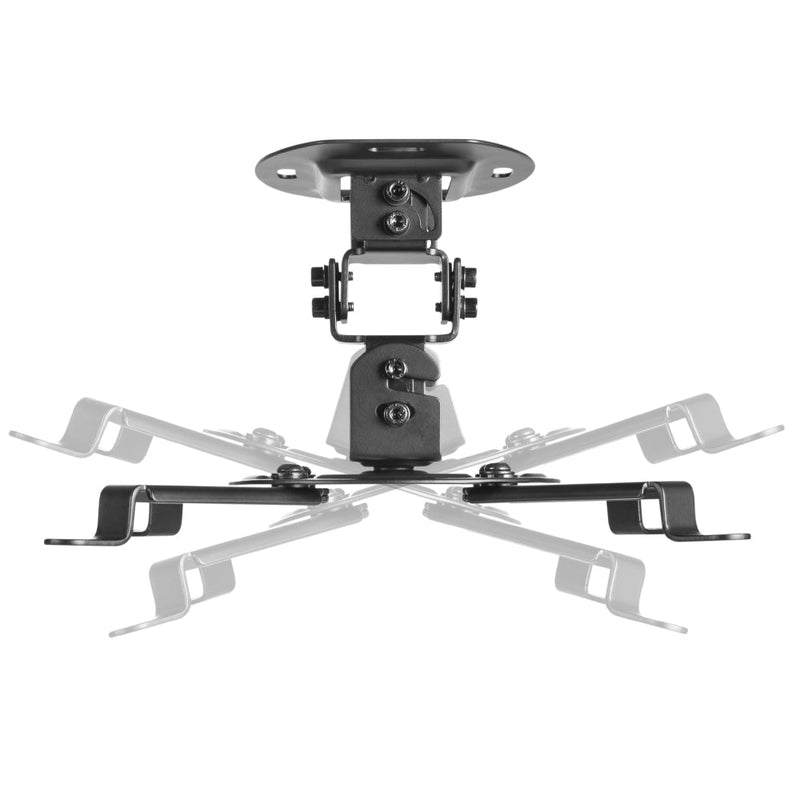 Adjustable Tilt & Rotate 4-Arm Projector Ceiling Mount Bracket (150mm) - Black