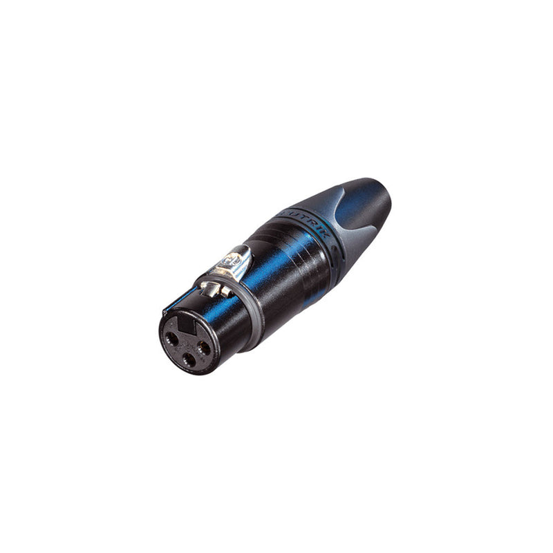 Neutrik 3-Pin XLR Female Connector - Black with Gold Pins