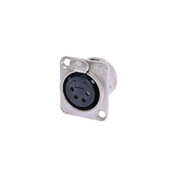 Neutrik DMX 4-pin Female to Solder D-Cut Receptacle