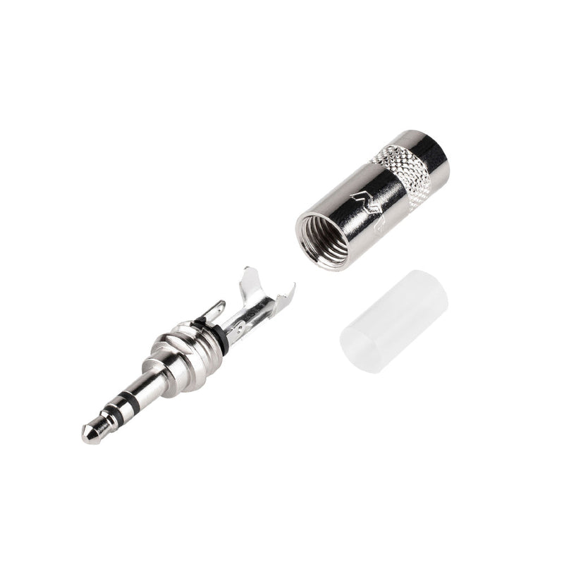 Rean Stereo 3 pole 3.5mm Plug - Crimp Strain Relief