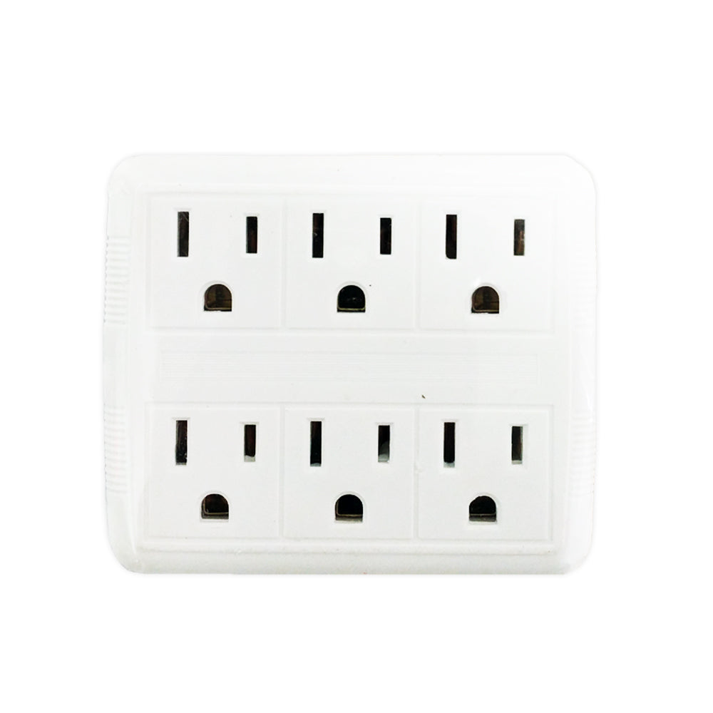6 Outlet Power Tap - White
