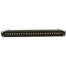 24-Port CAT6A Shielded Patch Panel, 19" Rackmount