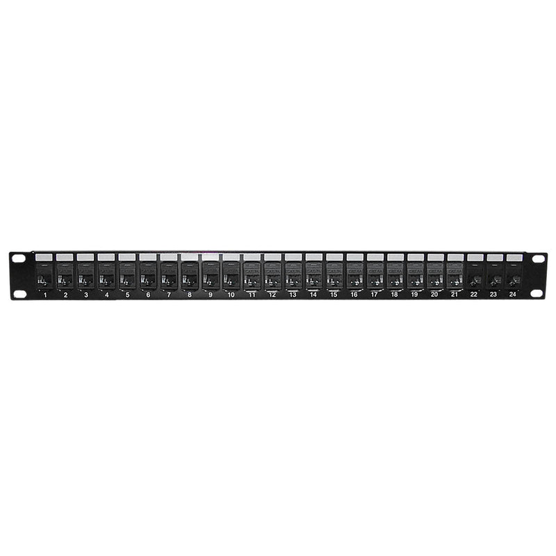 24-Port CAT6A Patch Panel, 19" Rackmount 1U - 110 Punch-Down