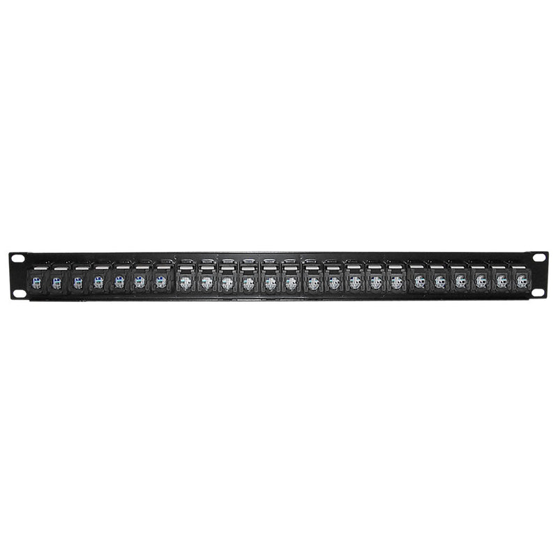 24-Port CAT6A Patch Panel, 19" Rackmount 1U - 110 Punch-Down