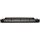 24-port Keystone Patch Panel - 19 inch Rackmount 1U - High Density with Cable Manager - Unshielded - Unloaded