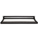 24-port Keystone Patch Panel - 19 inch Rackmount 1U - High Density with Cable Manager - Unshielded - Unloaded