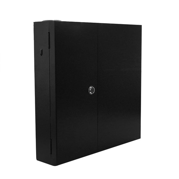 Indoor Wall Mounted Fiber Optic Distribution Box 24 Couplers Maximum - Black
