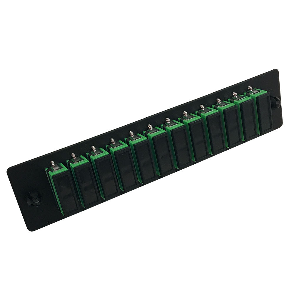 Loaded Adapter Panel with 12 x Duplex SC/APC Singlemode (Non-LGX) - Black