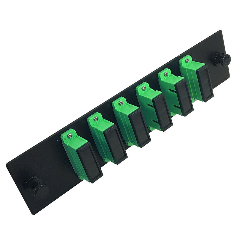 Loaded Adapter Panel with 6 x Duplex SC/APC Singlemode - Black