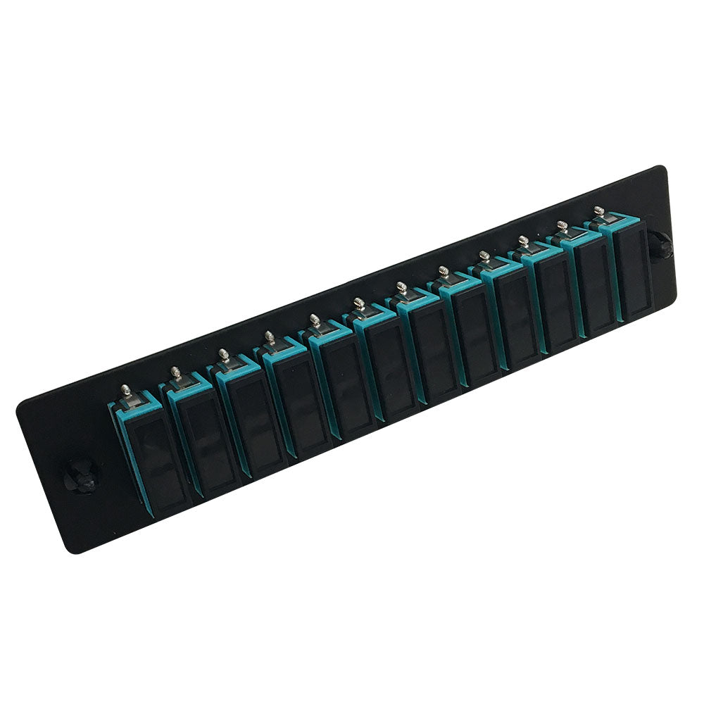 Loaded Adapter Panel with 12 x Duplex SC/PC Multimode 10G (Non-LGX) - Black