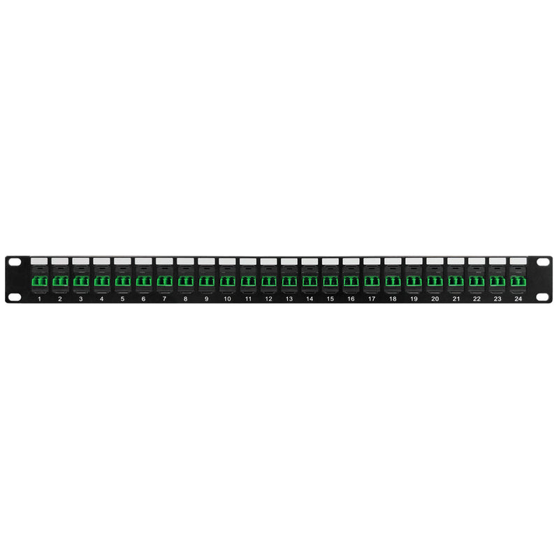 24 Port LC/LC APC Singlemode 9u Duplex Patch Panel - 19" Rackmount 1U