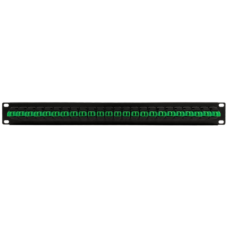 24 Port LC/LC APC Singlemode 9u Duplex Patch Panel - 19" Rackmount 1U