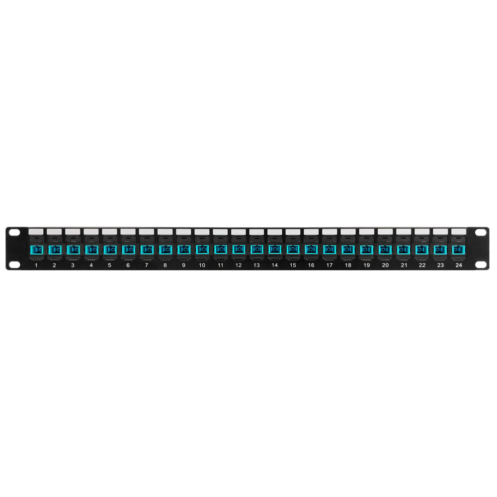 24 Port SC/SC Multimode 50u OM3/4 Simplex Patch Panel - 19" Rackmount 1U