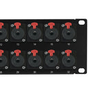 32-Port 1/4" TRS female patch panel, 19 inch rackmount 2U