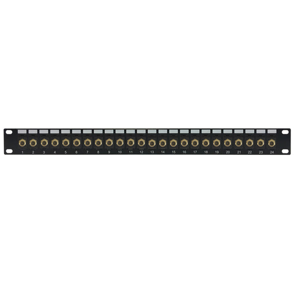 24-port F-Type Patch Panel, 19 inch Rackmount 1U