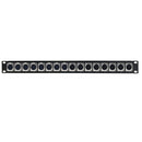 8-Port XLR Female + 8-port XLR Male patch panel, 19 inch rackmount 1U