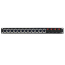 12-Port XLR Female + 4-port TRS Female patch panel, 19 inch rackmount 1U