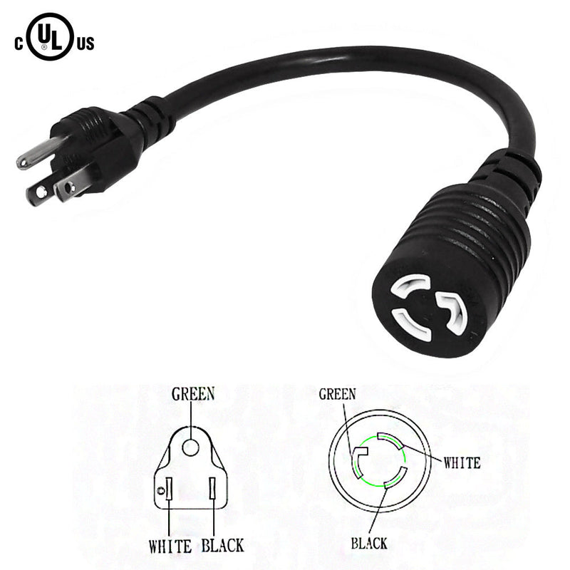 5-15P to NEMA L5-15R Power Cable - SJT