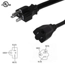 NEMA 5-20P to NEMA 5-20R Power Cable - SJT Jacket