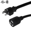 1ft NEMA 5-20P to NEMA L5-30R Power Cable - 12AWG - SJT Jacket