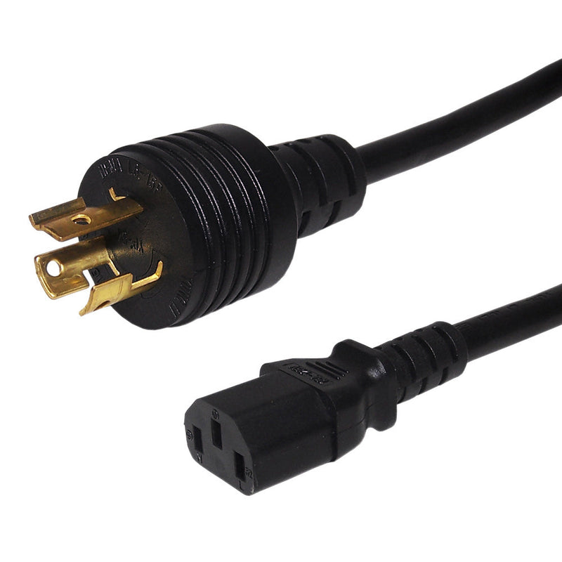 NEMA L6-15P to IEC C13 Power Cable - SJT