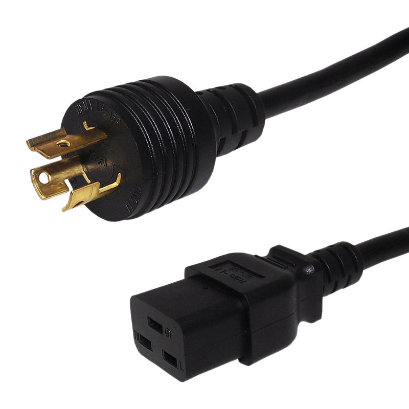 NEMA L6-15P to IEC C19 Power Cable - SJT