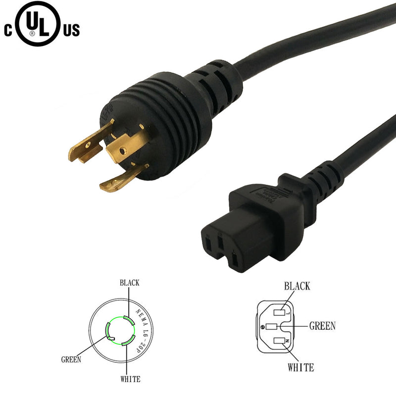 L6-20P to C15 Power Cable - SJT