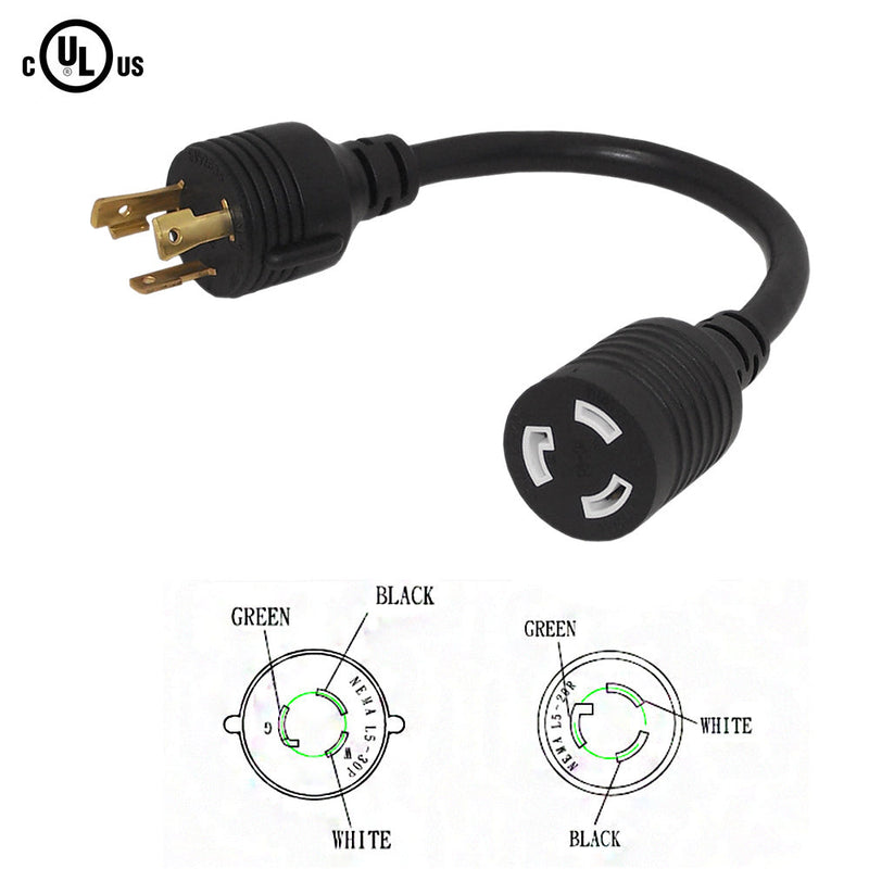 L5-30P to NEMA L5-20R Power Cable - SJT