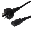 IRAM2073 (Argentina) to IEC C13 - H05VV-F 1.0 (10A 250V) Power Cord - 2m