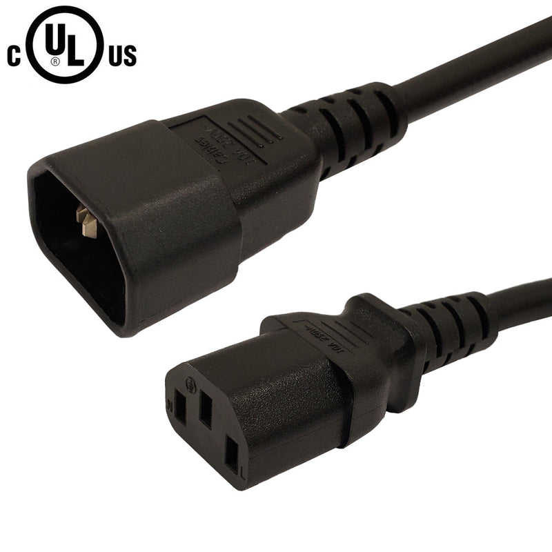 C13 to IEC C14 Power Cable - SJT