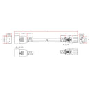 IEC C20 to IEC C15 Power Cable - SJT Jacket