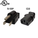 NEMA 5-15P to IEC C13 Power Cable - SJT Jacket - Shielded