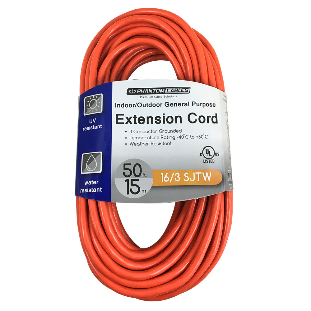 General Purpose Indoor/Outdoor Extension Cord - 5-15P to 5-15R - SJTW