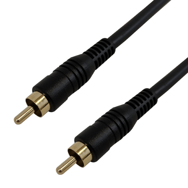 to RCA Male RG59 Molded Composite Video or Subwoofer Cable - Riser Rated FT4