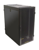 24U Server Cabinet with Fan Tray, Black (47.2 inch H x 23.6 inch W x 43.4 inch D)