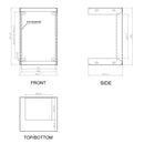 19 inch Open Frame Wall Mount Rack - 18 inch Depth - 15U