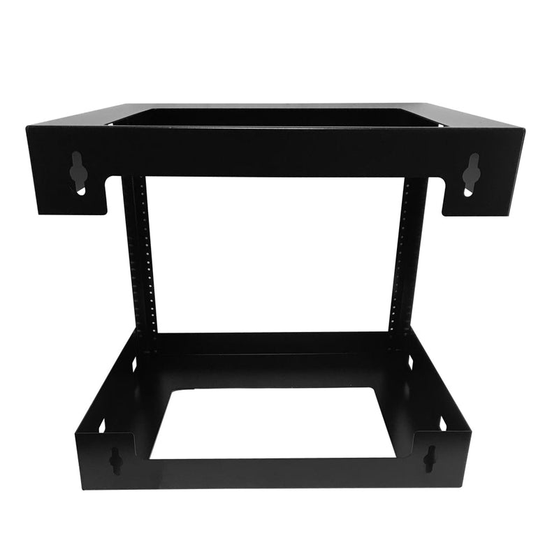 19 inch Open Frame Wall Mount Rack - 18 inch Depth - 8U