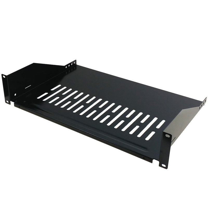 19 Inch Front Mount Vented Shelf (12 Inch Depth) - 2U