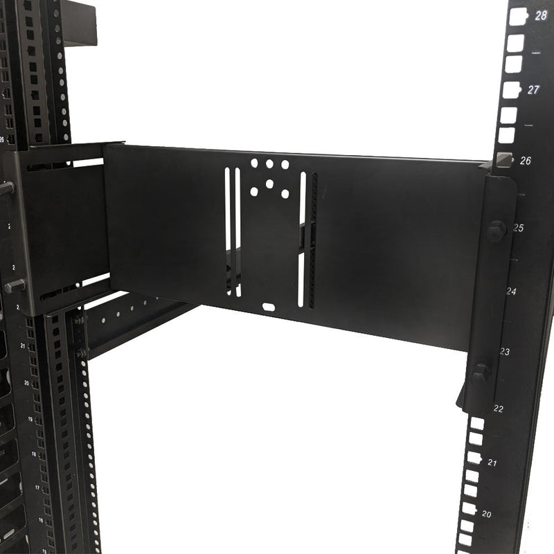 19 Inch Adjustable Rack Mount Monitor Mount - 4U - VESA 75x75, 100x100