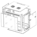 Wall Mount Cabinet 12U x 19.5 inch Usable Depth - Glass Door - Black