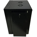 Wall Mount Swing-Out Cabinet 15U x 18.5 inch Usable Depth - Black
