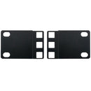 1U 23 inches to 19 inches Reducer Panel Adapter, Square Hole - Black (Pair)