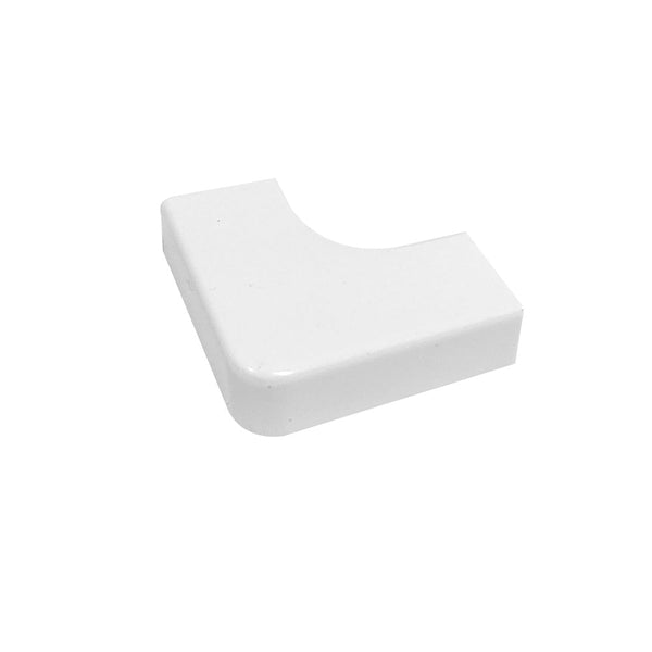 Right Angle for 19mm x 11mm Raceway - White