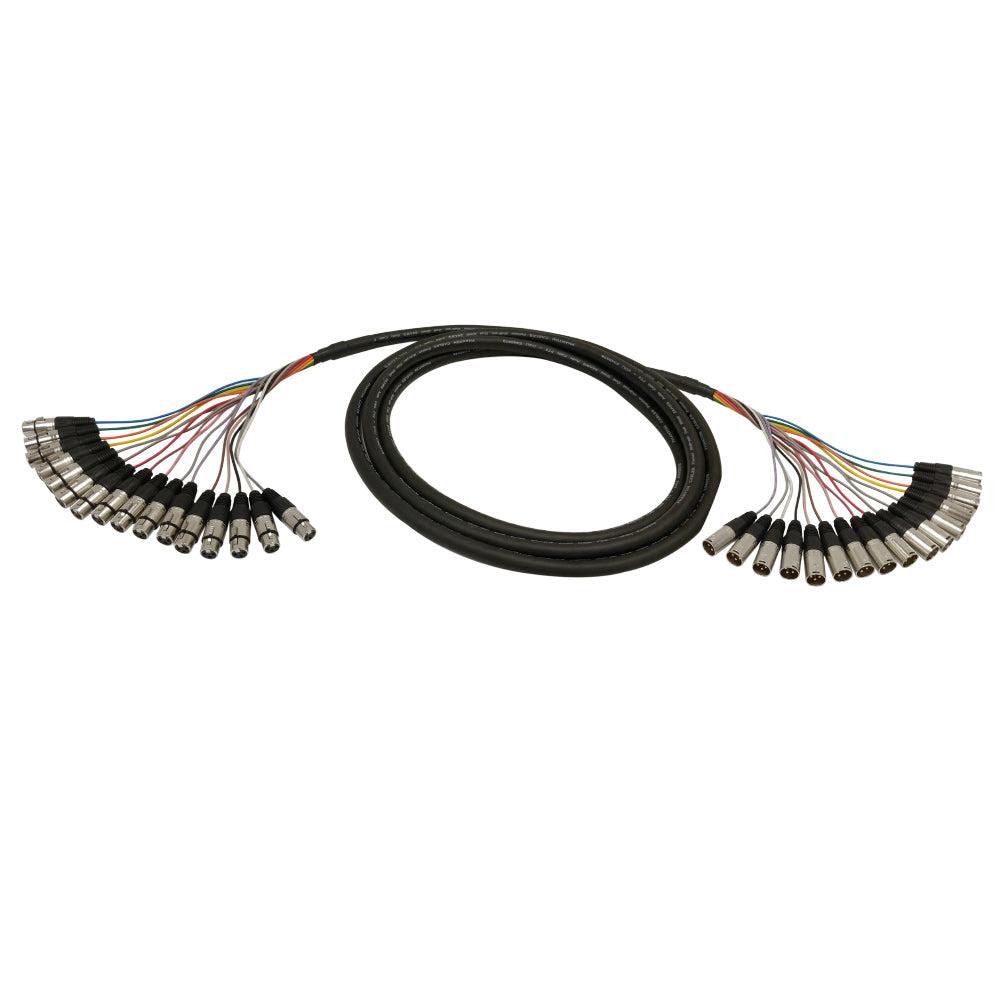 Premium Phantom Cables XLR Male to XLR Female Balanced Analog 16-Channel Snake Cable