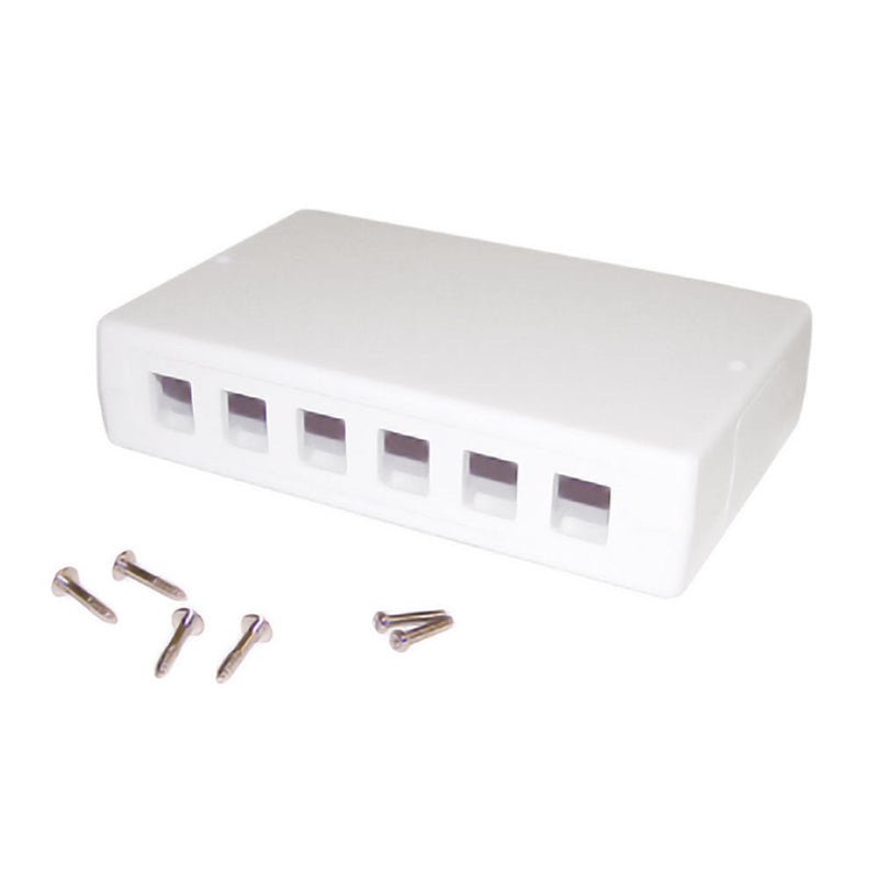 Surface Box 6 or 12 Port - White