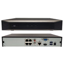 4-Channel IP NVR - 4K 80Mbps - 4x PoE - 1x SATA - 1U