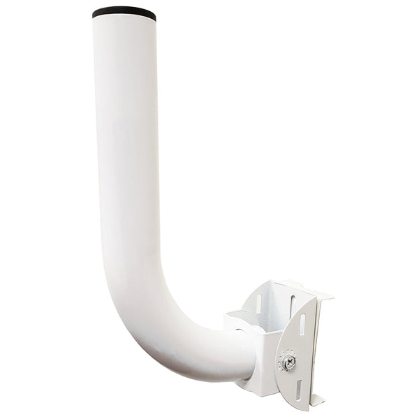 13 inch Wall or Pole Mount J-Pipe Powder Coat - White